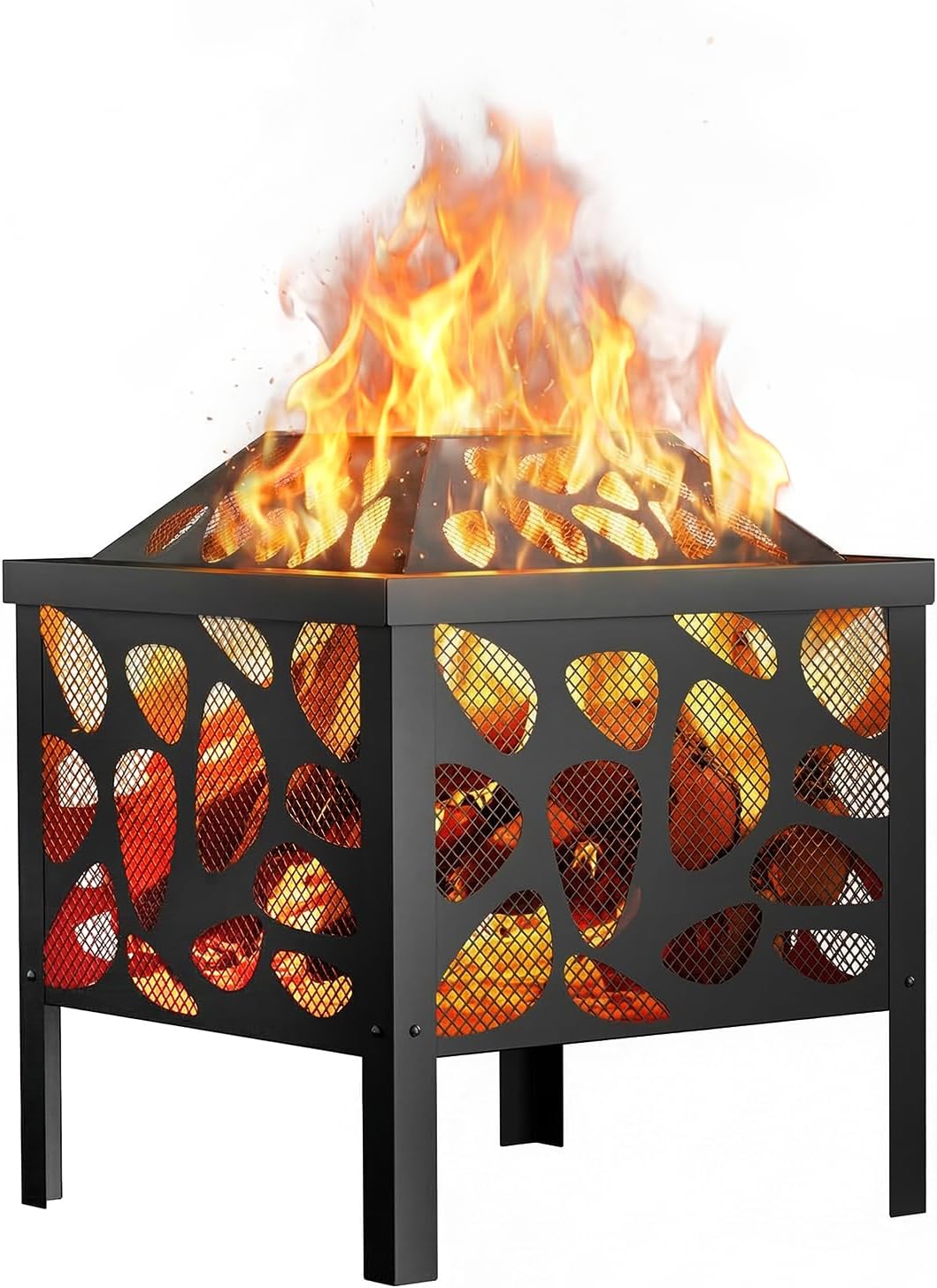 Fire Pit Bowl - 15.7 inch Small Fire Pit for