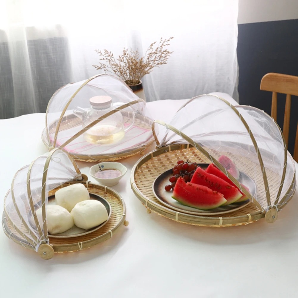 Outdoor Furniture Manufacturer - Bamboo Woven Basket Anti-Mosquito Net Fruit