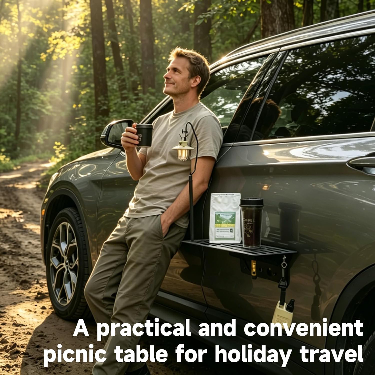 Outdoor Furniture Australia - Magnetic Foldable Car Side Table Metal