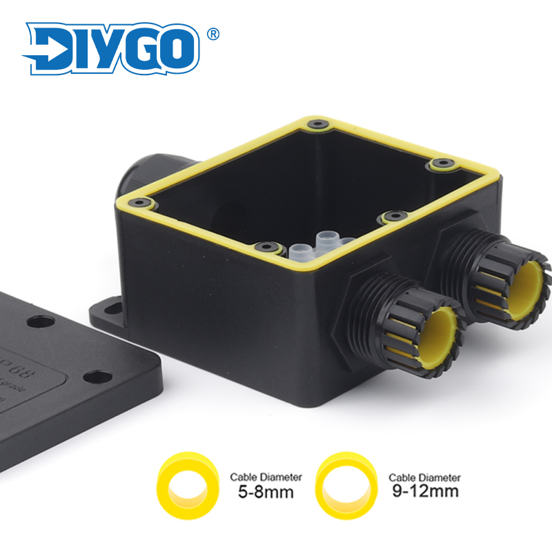 Outdoor Furniture Outlet - IP68 Outdoor Waterproof Junction Box Black