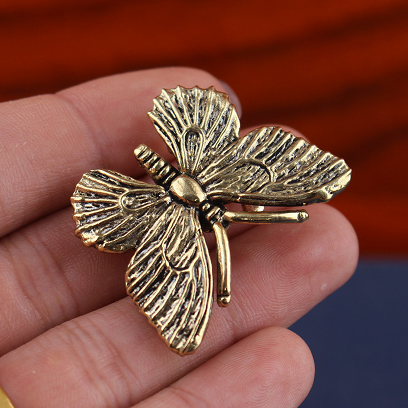 Outdoor Furniture Vintage - Brass Butterfly Statue, Insect Animal Model