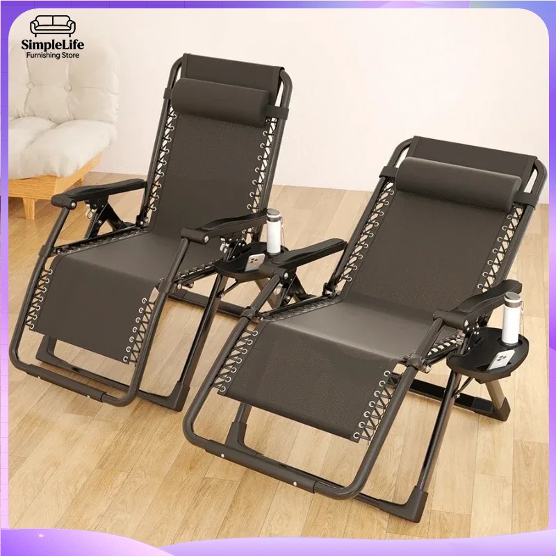 Outdoor Furniture Lounge Set - Zero Gravity Recliner Chair Portable Folding