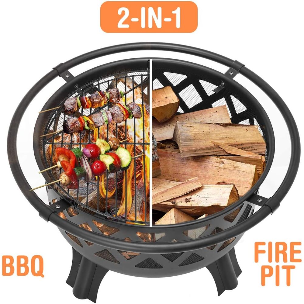36 Inch Outdoor Wood Burning F - đánh giá và giá Fire Pit Bowl