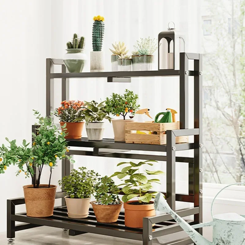 Tiered Display Plant Rack Shel - đánh giá và giá Outdoor Furniture Black