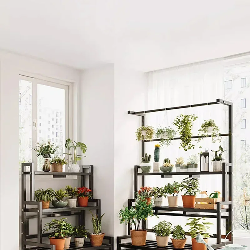 Tiered Display Plant Rack Shel - đánh giá và giá Outdoor Furniture Black
