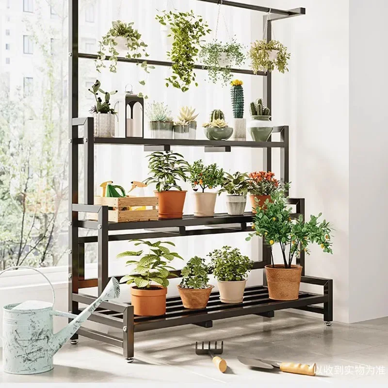 Tiered Display Plant Rack Shel - đánh giá và giá Outdoor Furniture Black