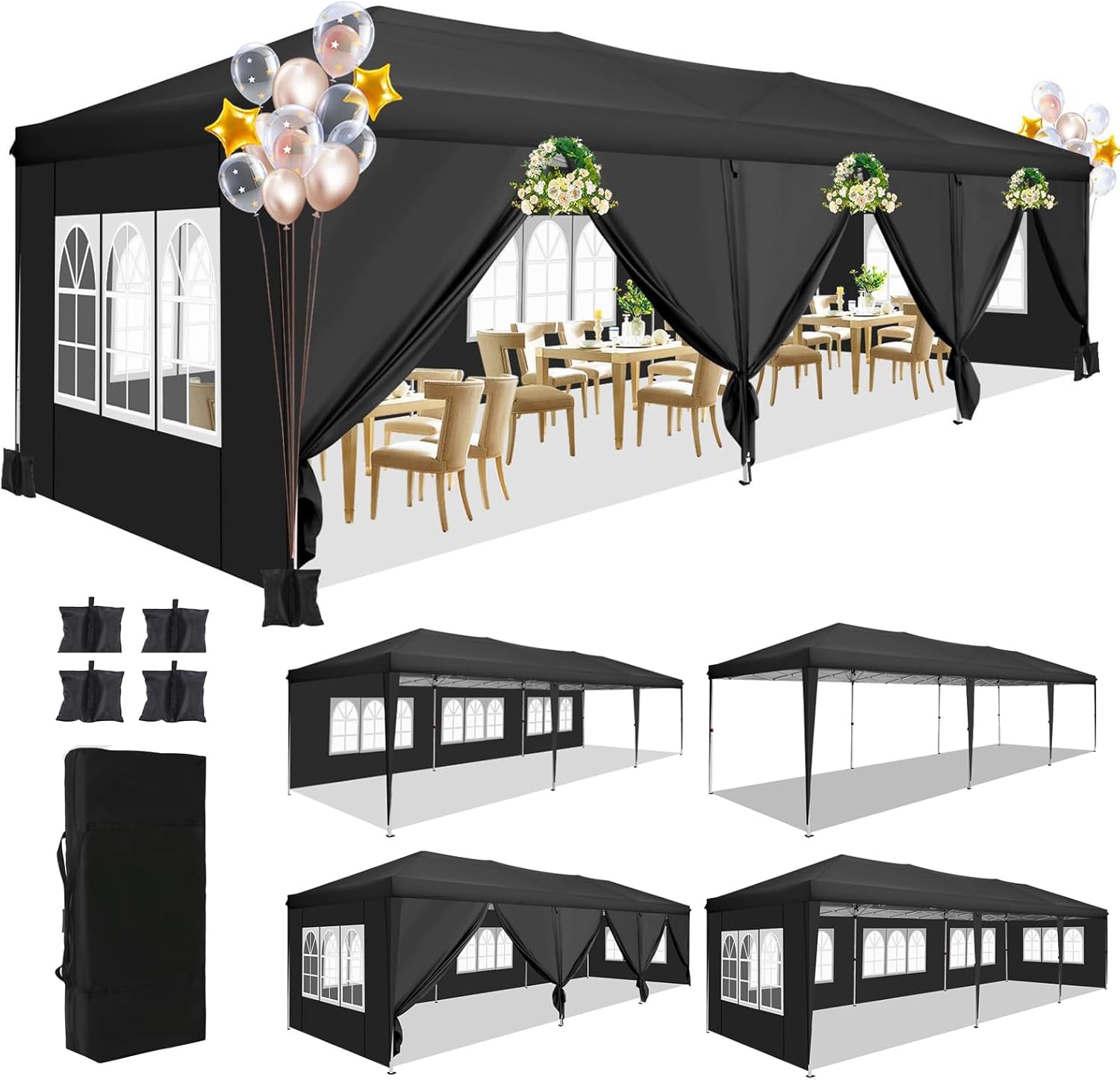 10x30ft Pop Up Canopy Tent wit - đánh giá và giá Gazebo Pop Up