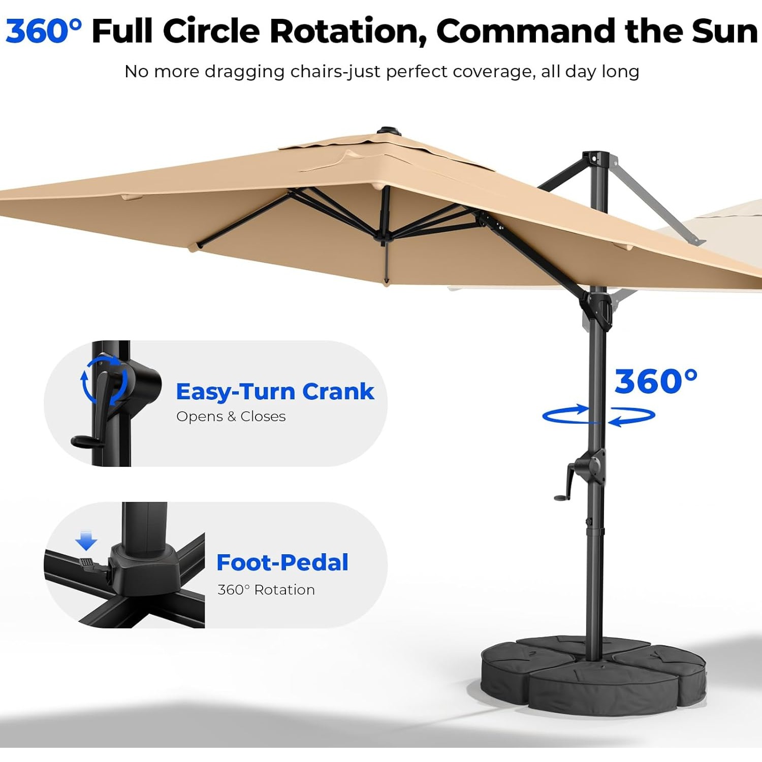 10x10 FT Cantilever Patio Umbr - đánh giá và giá Outdoor Furniture With Umbrella