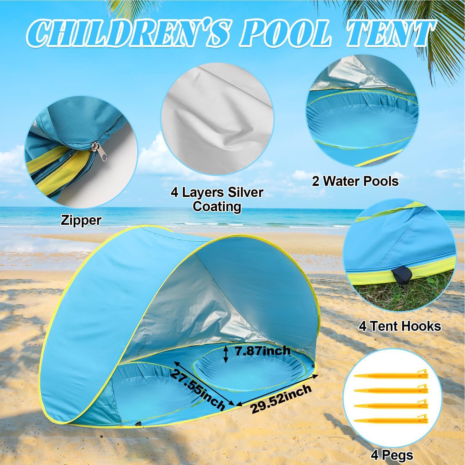 Kid Beach Tent With Pool UV Pr - đánh giá và giá Gazebo Pop Up