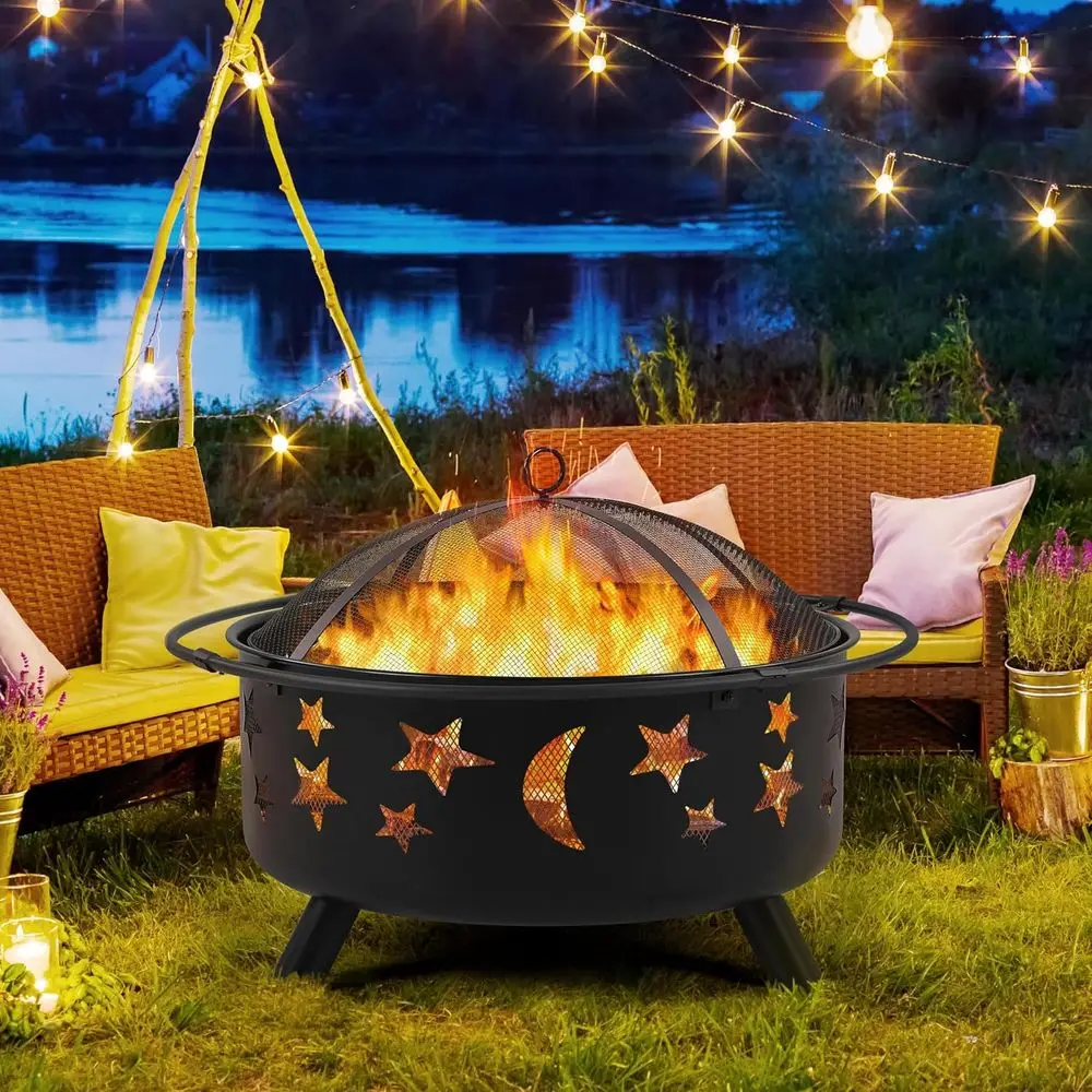 Large Outdoor Fire Pit with Wo - đánh giá và giá Fire Pit Bowl