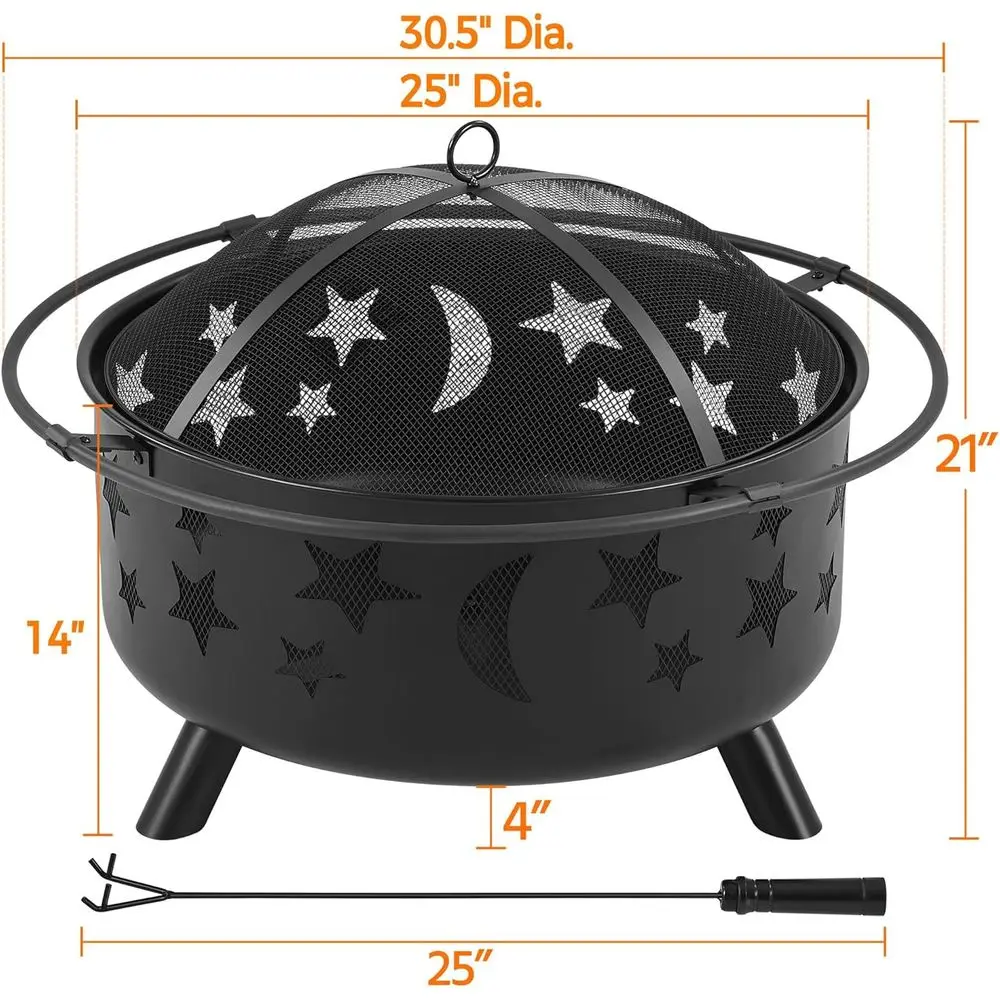 Large Outdoor Fire Pit with Wo - đánh giá và giá Fire Pit Bowl