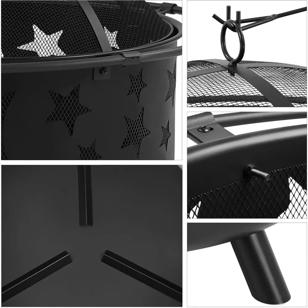 Large Outdoor Fire Pit with Wo - đánh giá và giá Fire Pit Bowl