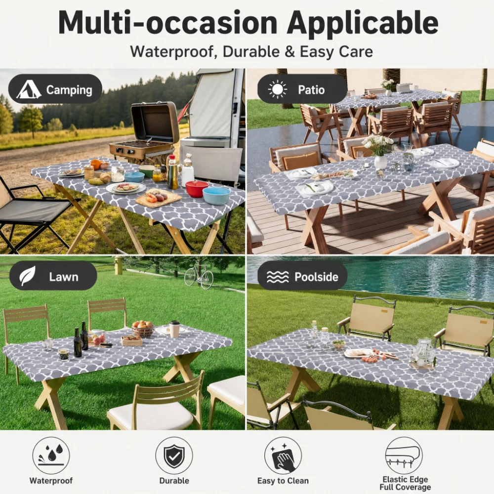 Rectangle Table Cloth Cover, P - đánh giá và giá Folding Picnic Table