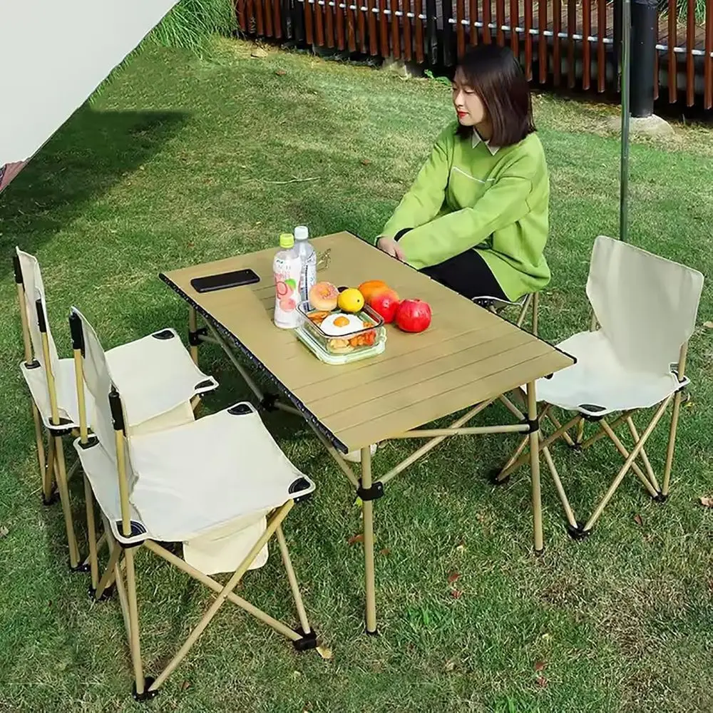 Portable 5-Piece Camping Chair - đánh giá và giá Outdoor Furniture Black