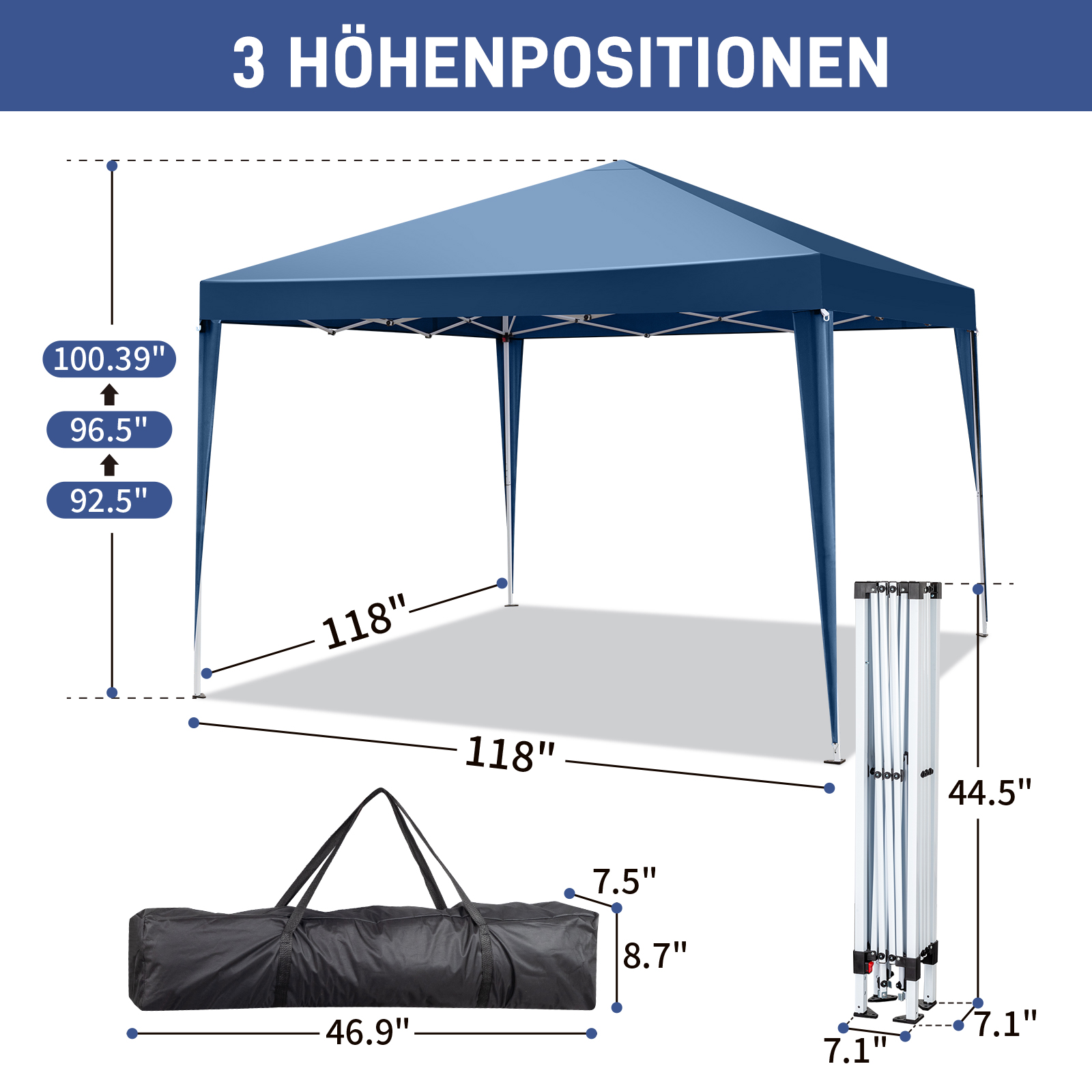 10x10 FT Pop Up Canopy Tent wi - đánh giá và giá Gazebo Pop Up
