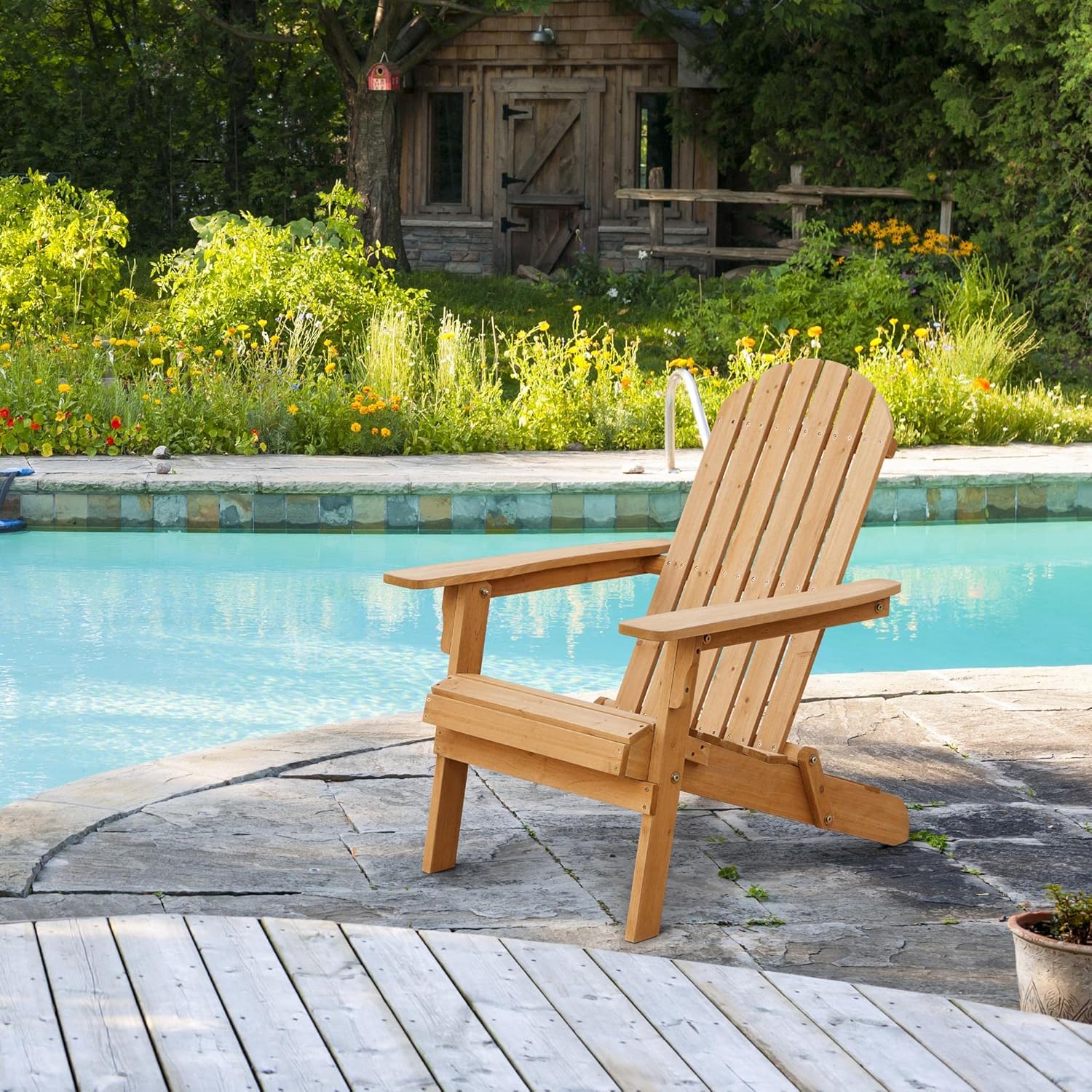 Folding Adirondack Chair Set o - đánh giá và giá Outdoor Furniture Lounge Set