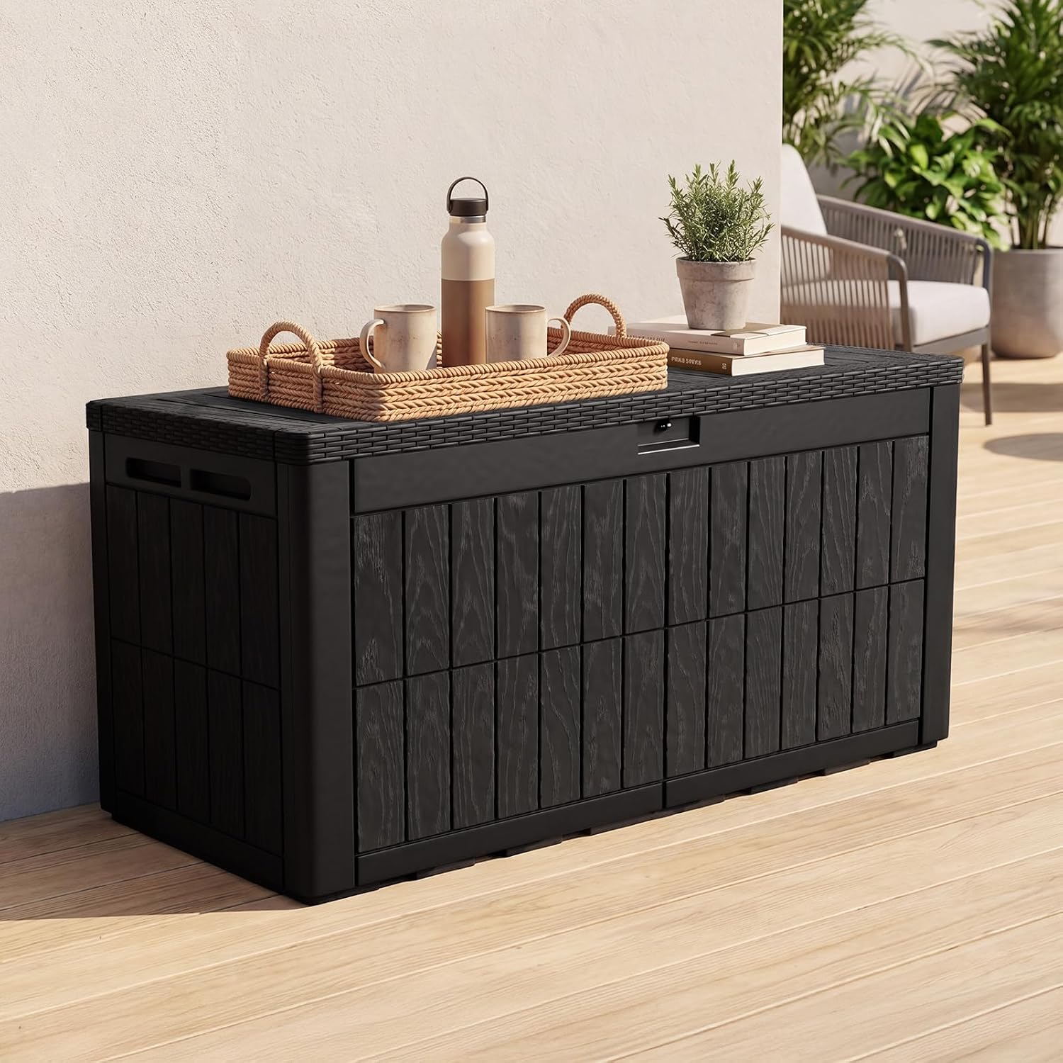 120 Gallon Large Outdoor Stora - đánh giá và giá Outdoor Furniture Black