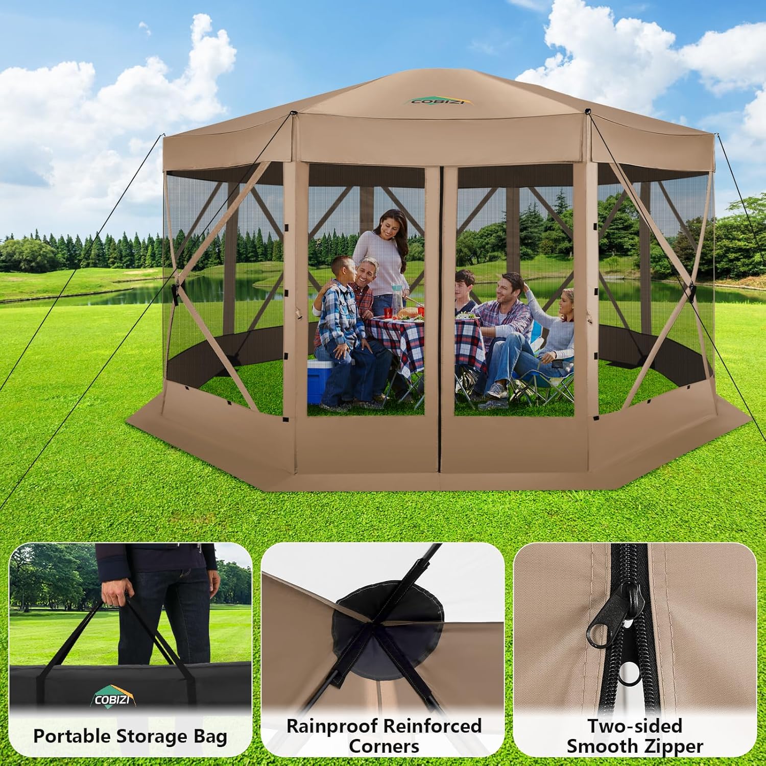 15x15 Pop Up Screen Tent Gazeb - đánh giá và giá Gazebo Pop Up