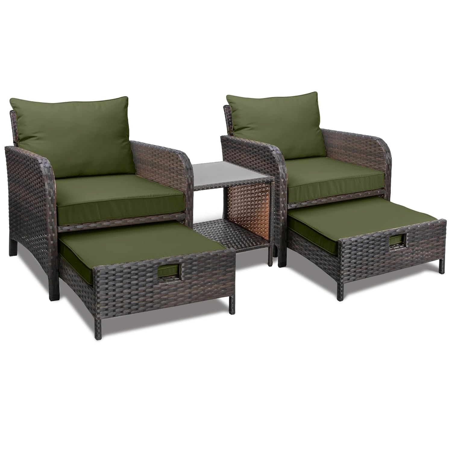 5 Piece PE Rattan Patio Set Ou - đánh giá và giá Outdoor Furniture Lounge Set