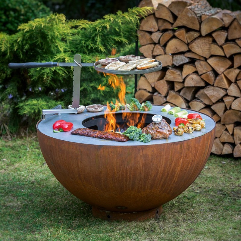 Large Wood Fired Barbecue Char - đánh giá và giá Fire Pit Bowl