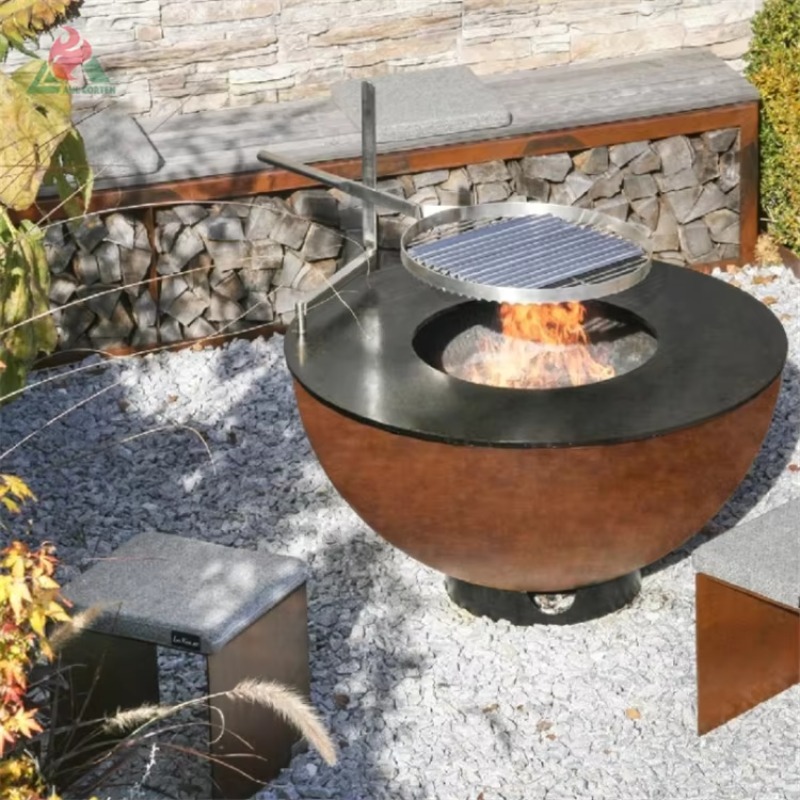 Large Wood Fired Barbecue Char - đánh giá và giá Fire Pit Bowl