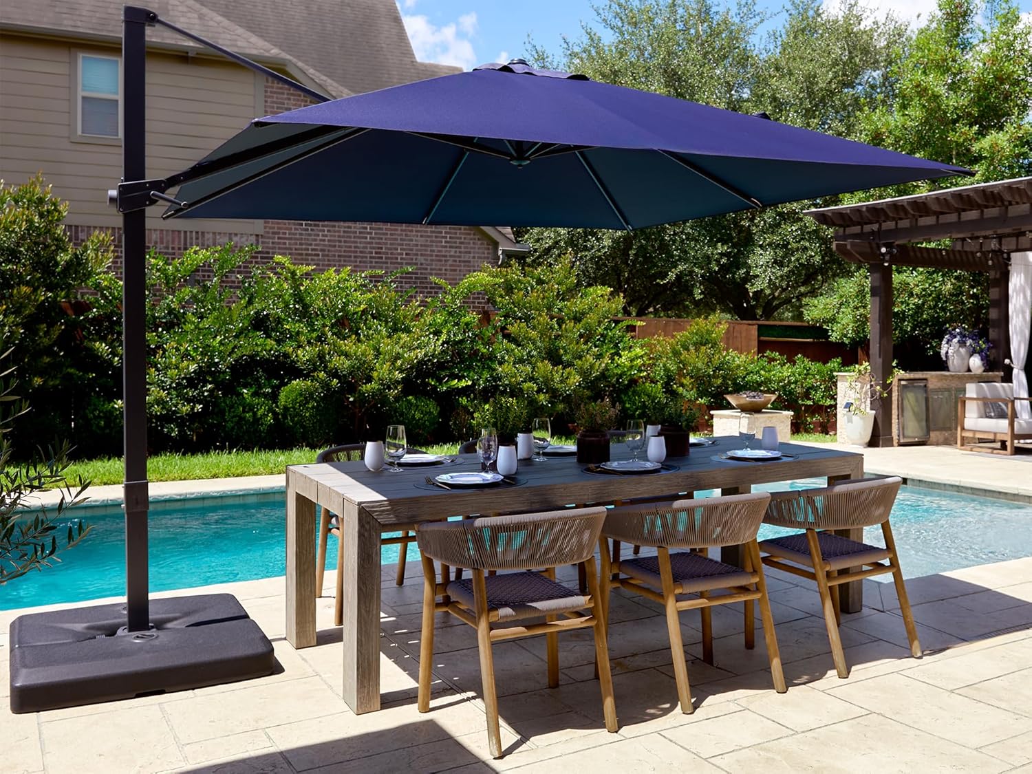 10x10ft Patio Offset Cantileve - đánh giá và giá Outdoor Furniture With Umbrella