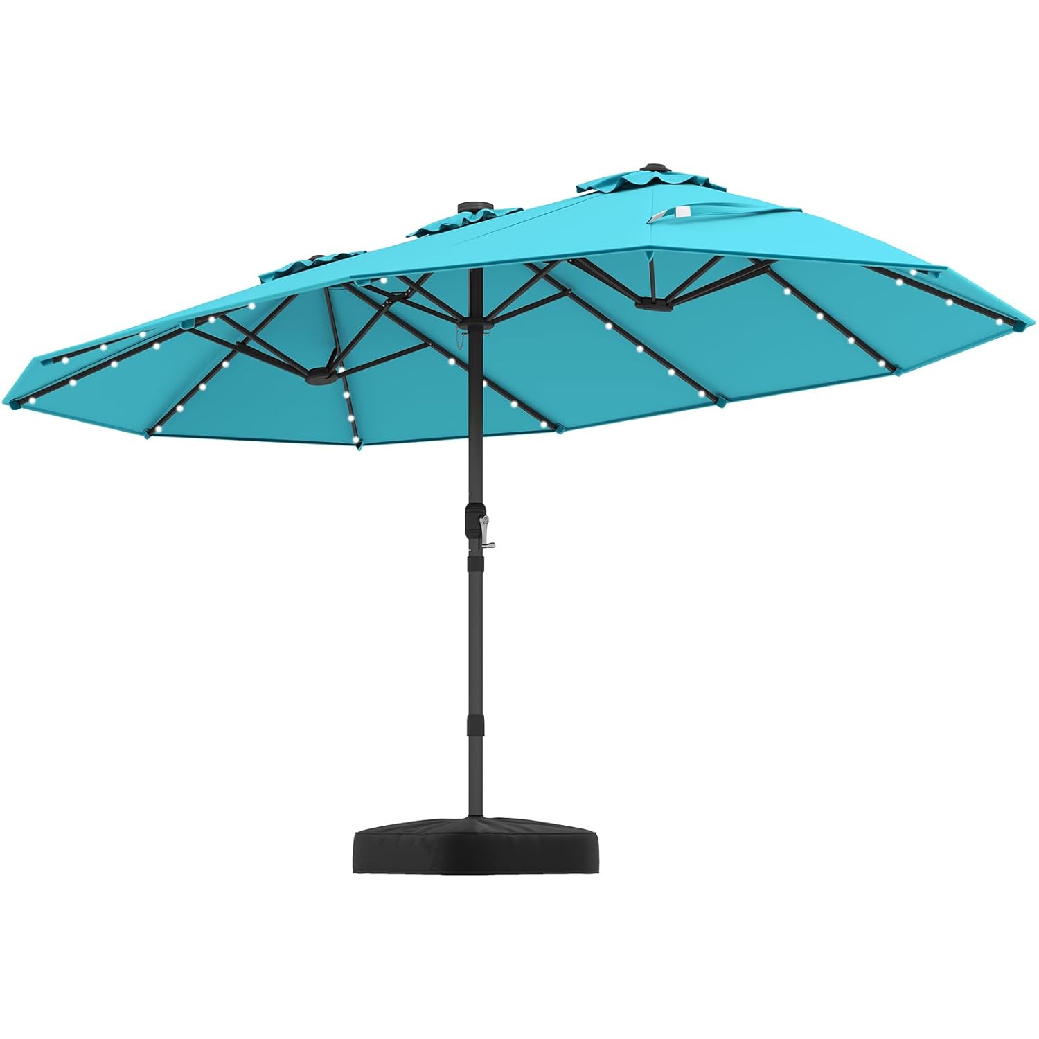 15FT Double-Sided Solar Patio  - đánh giá và giá Outdoor Furniture With Umbrella