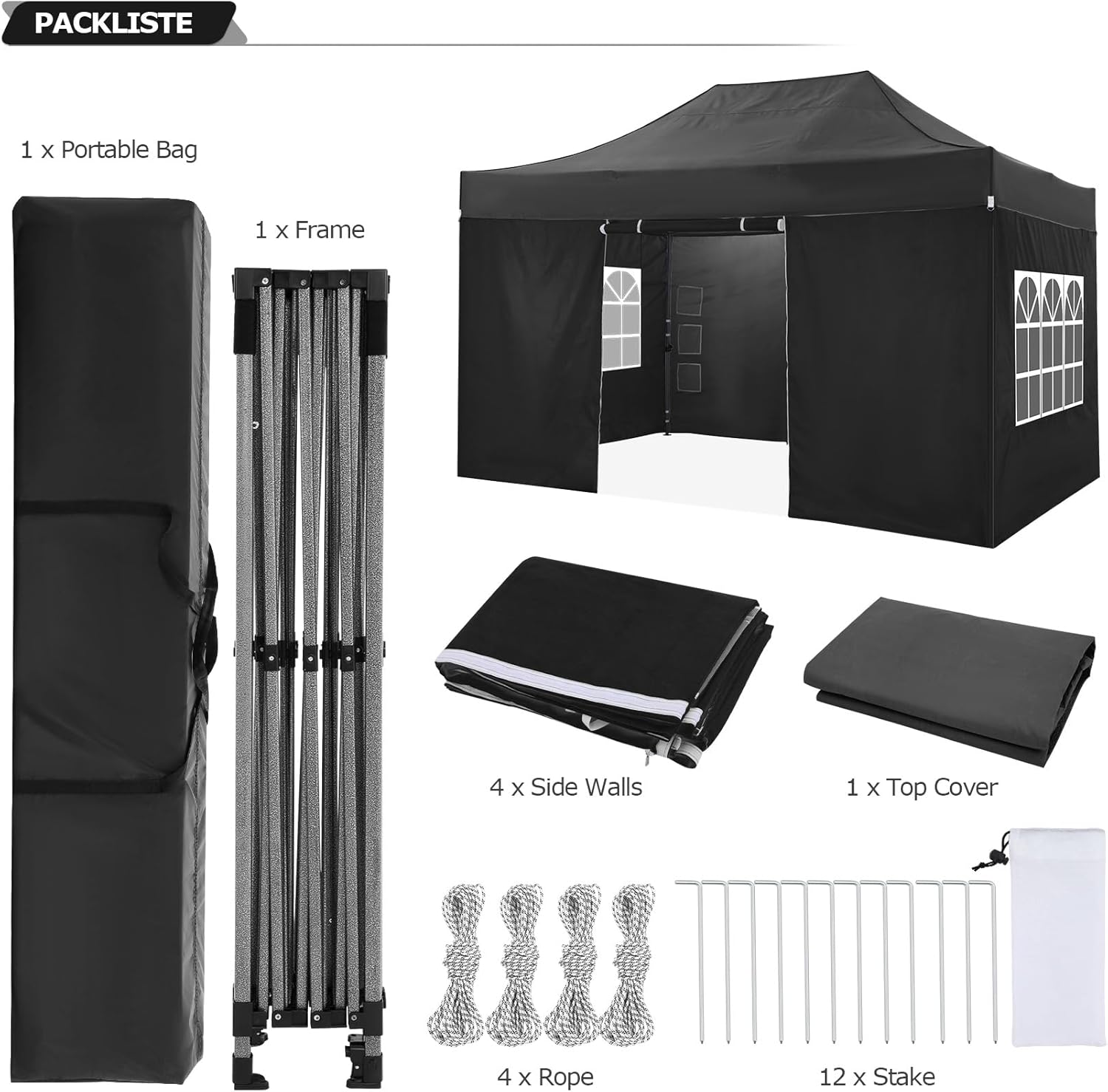 10x15FT Pop Up Canopy Tent wit - đánh giá và giá Gazebo Pop Up