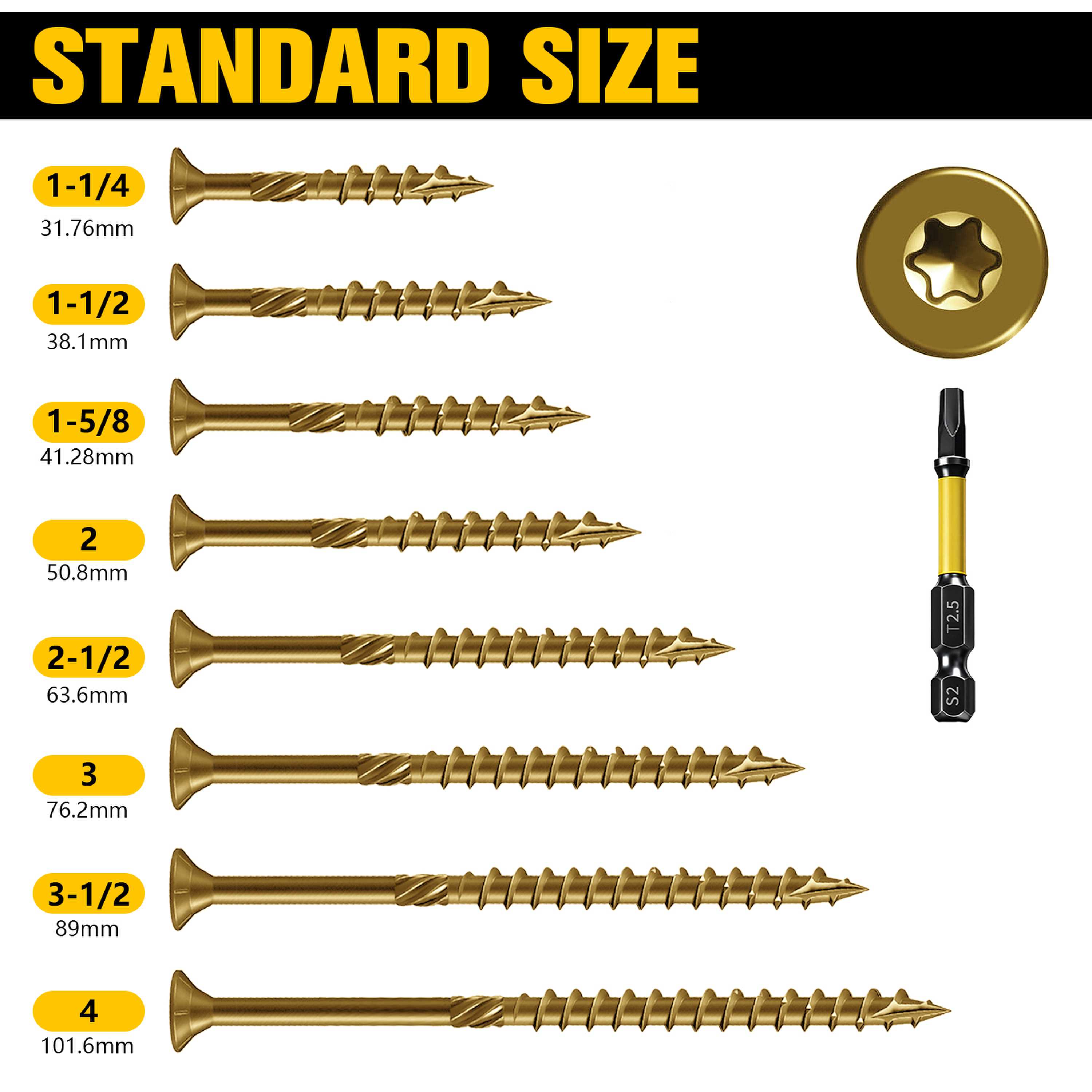 VKKM 70Pcs #10×4 Inch Golden T - đánh giá và giá Outdoor Furniture Diy