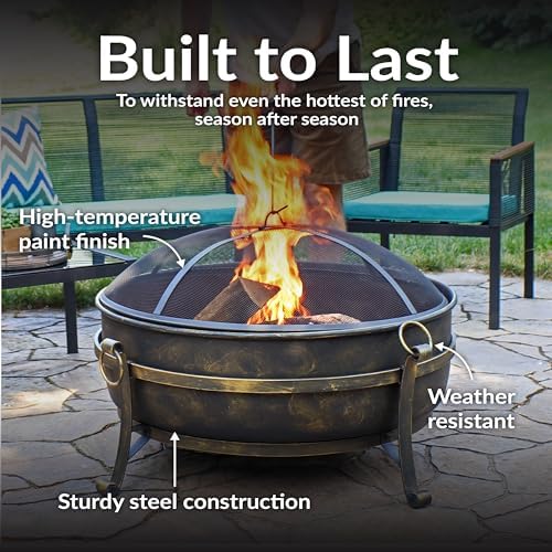 34-Inch Steel Large Fire Pit f - đánh giá và giá Fire Pit Bowl