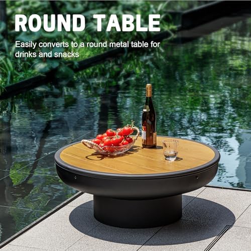 32in Fire Pit Table with Lid,H - đánh giá và giá Fire Pit Bowl