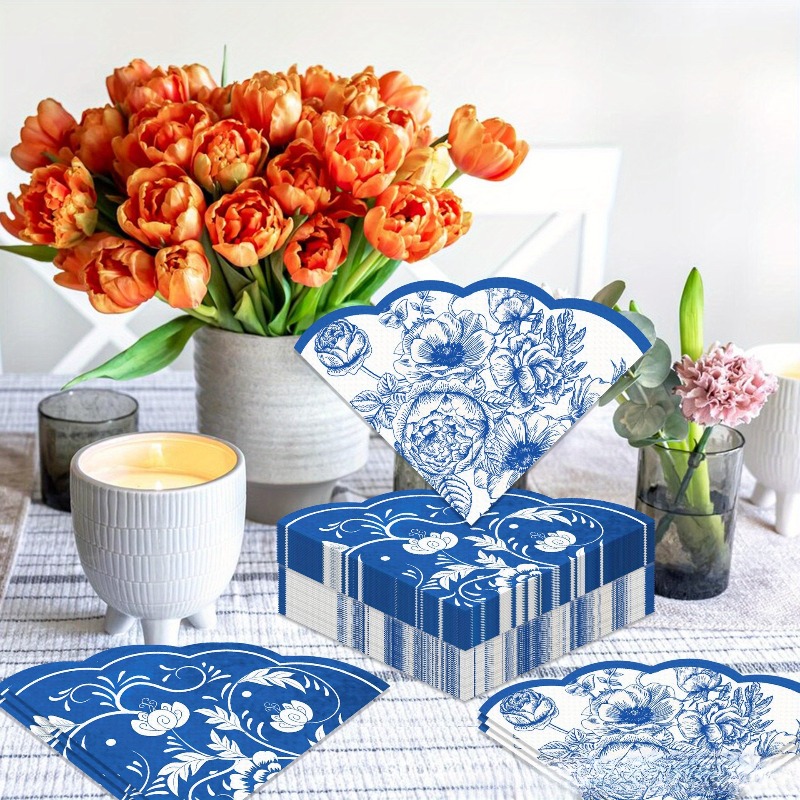 Vintage Blue Flowers Paper Nap - đánh giá và giá Outdoor Furniture Vintage