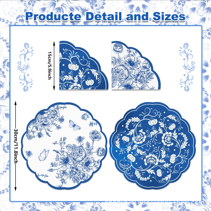 Vintage Blue Flowers Paper Nap - đánh giá và giá Outdoor Furniture Vintage