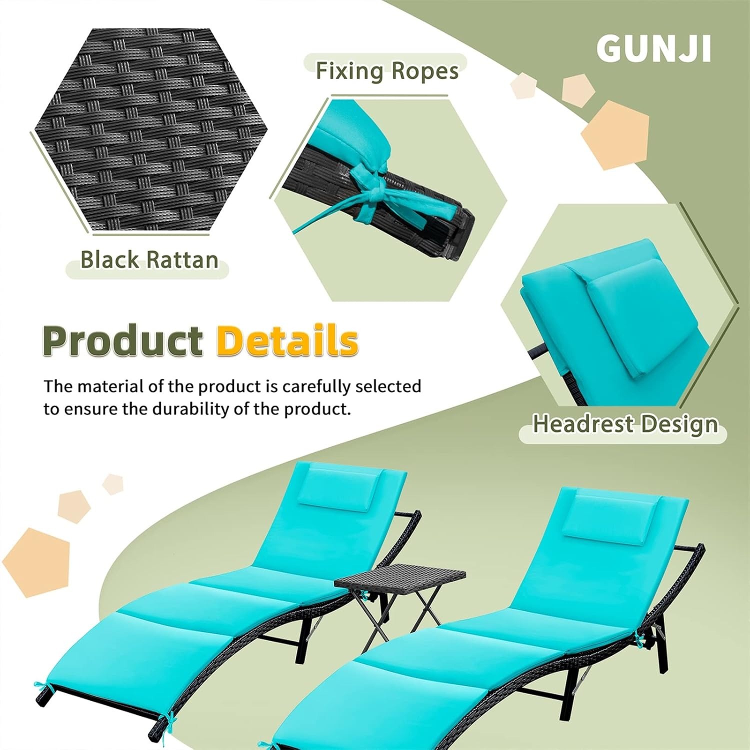 3PCS Patio Wicker Adjustable C - đánh giá và giá Outdoor Furniture Lounge Set