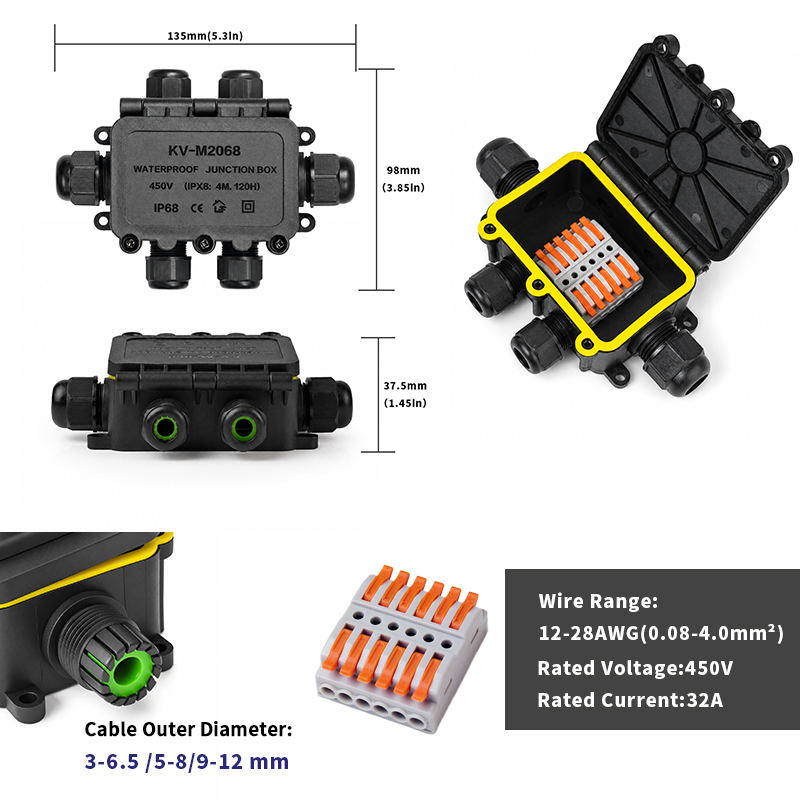 IP68 Waterproof Junction Box 2 - đánh giá và giá Outdoor Furniture Outlet