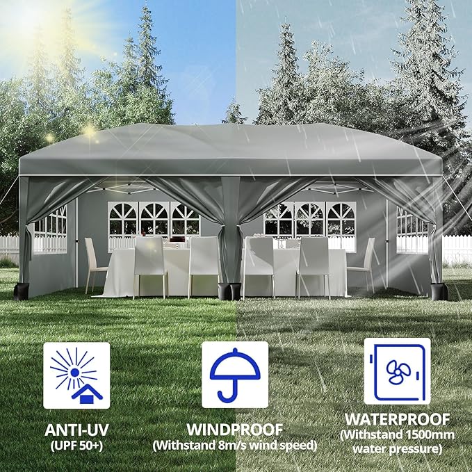 10*10FT Heavy Duty Pop Up Cano - đánh giá và giá Gazebo Pop Up