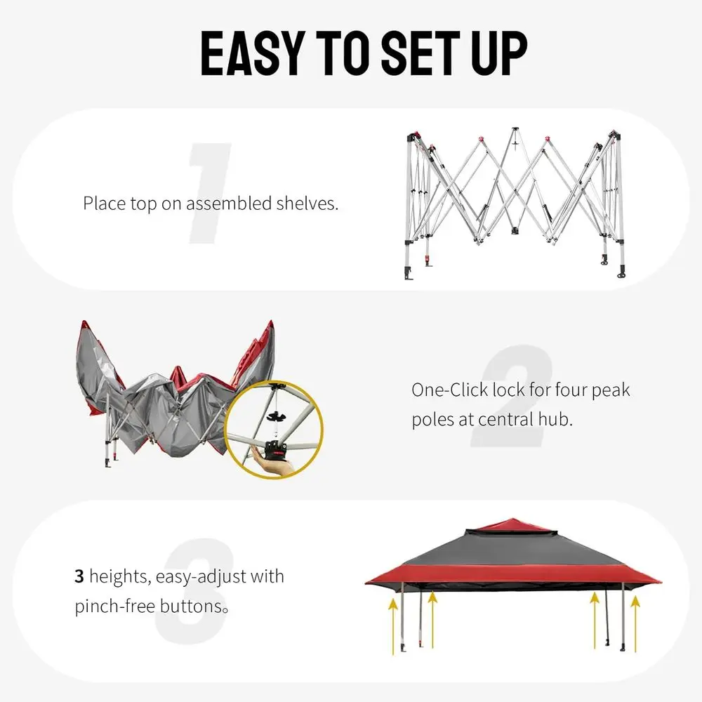 13x13 Pop-Up Gazebo with Wheel - đánh giá và giá Gazebo Pop Up