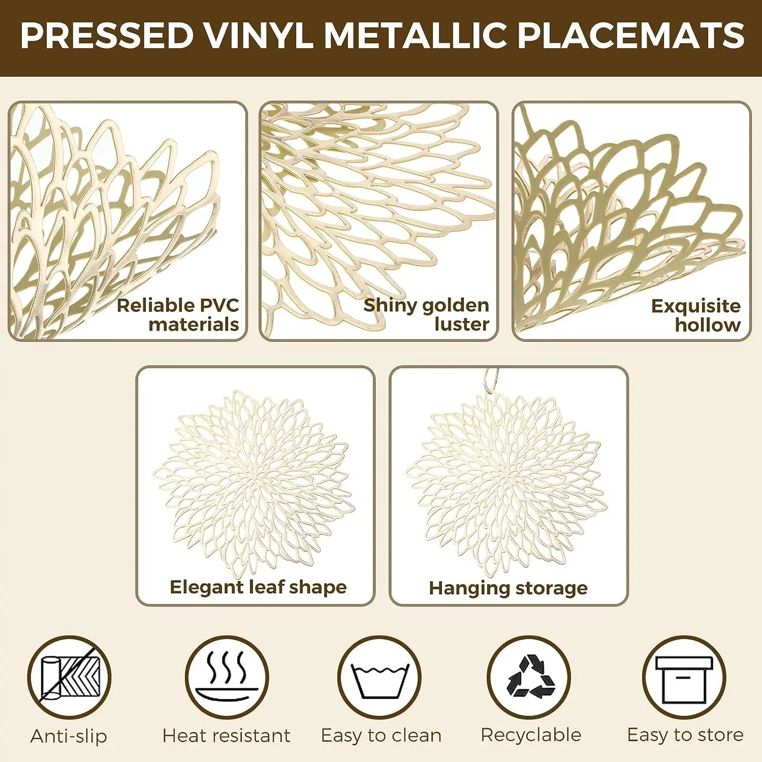 Set of 4 Metallic Placemats Se - đánh giá và giá Outdoor Furniture Designer