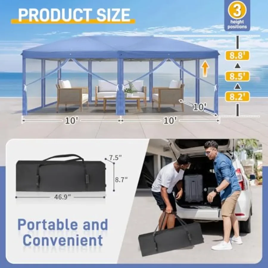 10x20 Pop Up  with Sidewalls W - đánh giá và giá Gazebo Pop Up